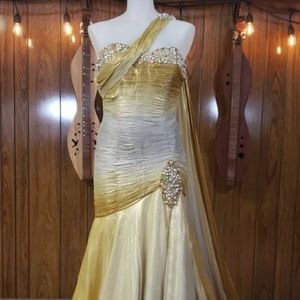 Mac Duggal - Couture - Long Dress - Color Gold & Silver - Size 6 - 76120
